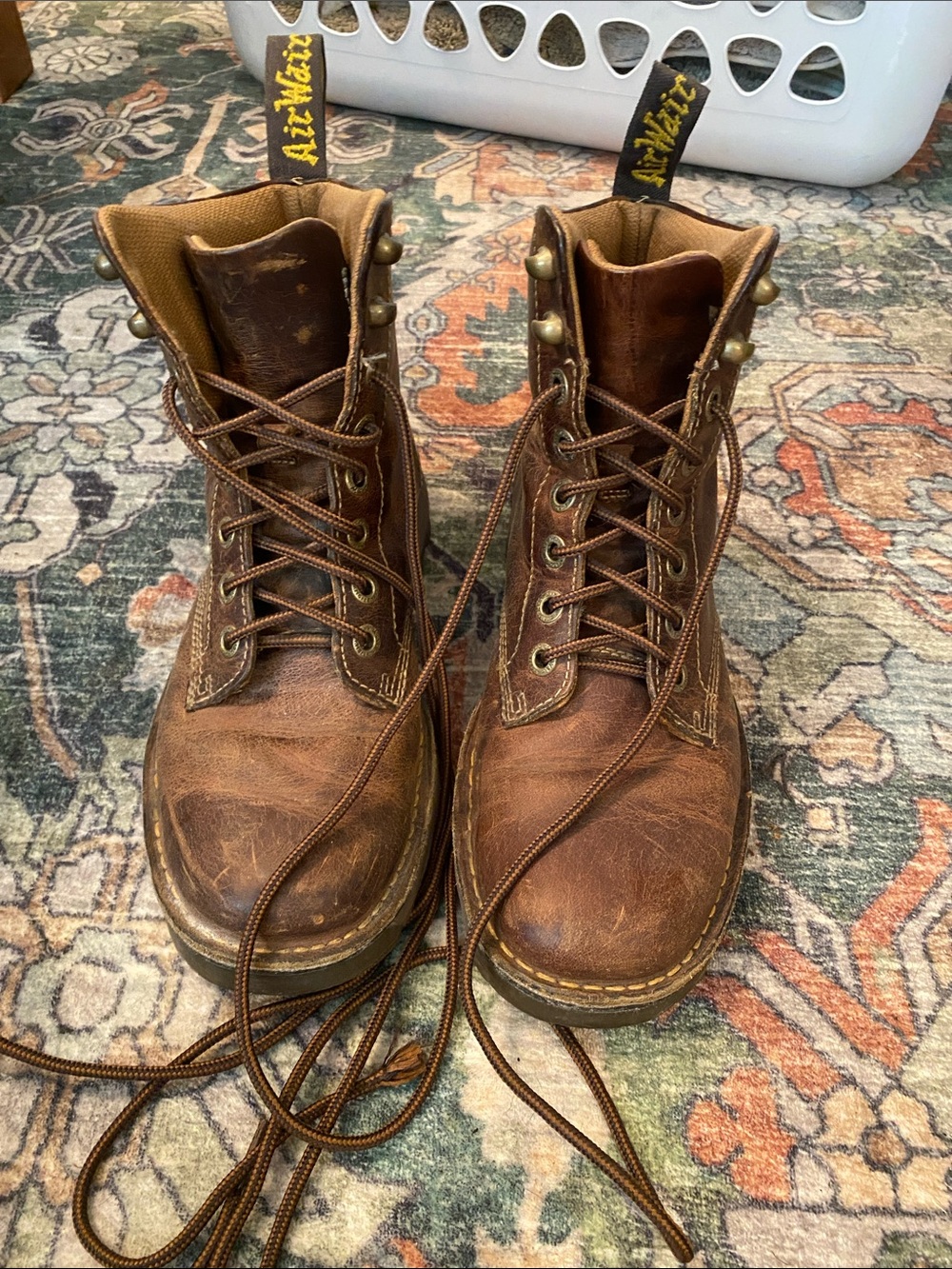 Dr. Martens Brown Leather Lace-Up Boots